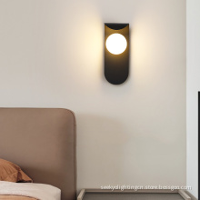 Creative curling wall lamp black and white optional